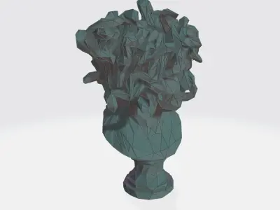 Medusa bust WIREFRAME VORONOI WIREMESH MESH 3D print model