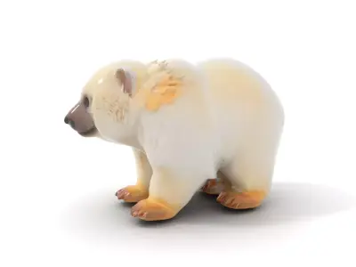 Fluffy Polar Bear model pack Low-poly 3D model