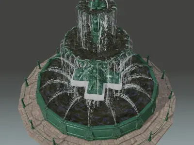 Pileta Ornamental de Tacna - Ornamental Pool of Tacna Low-poly 3D model