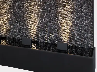 2 Aqua fall Waterfall Corona and Vray 3D model