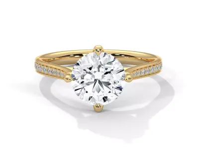 solitaire ring with detail images and 360 render videos 29 3D print model