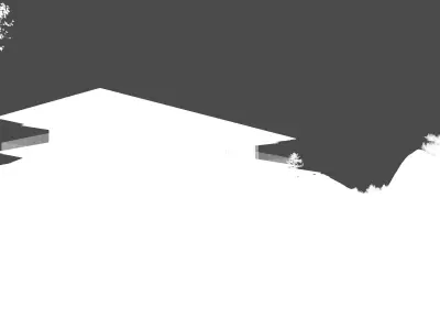 Modern Cantilever Mountain Villa 3D model