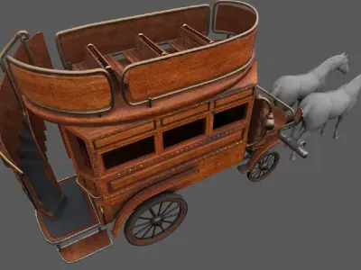 luxury duble deck bus cca1890 3D model