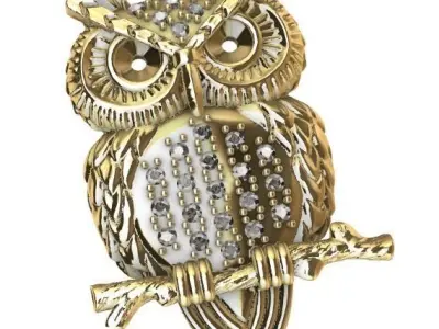 Owl Pendant - Dije Buho 3D print model