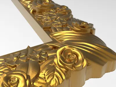 Carved Picture Frame 3D model 3