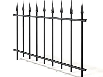 Metal Fence 3D Model 3D model