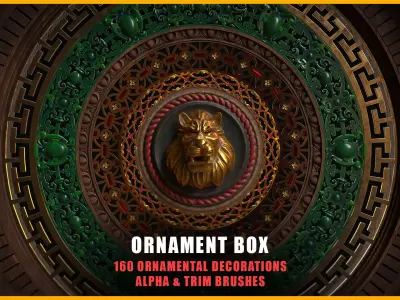 Ornament Box - 160 Ornamental Decorations  3D model