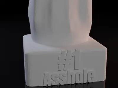 3D printable Middle Finger Trophy Number 1 A-Hole 3D print model
