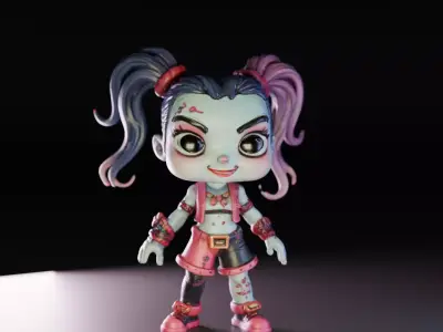 HarleyFunko 3D model