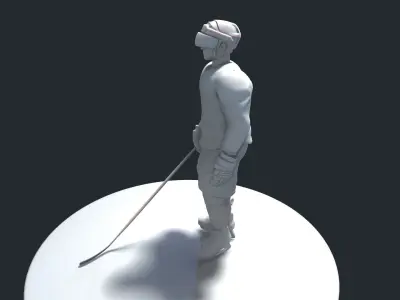 HOCKEY PLAYER POSE 3 MODEL NO TEXTURE 3D print model