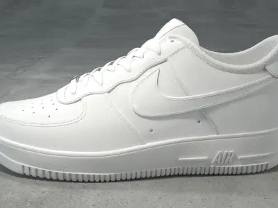 Nike Air Force 1 low white Low-poly 3D model