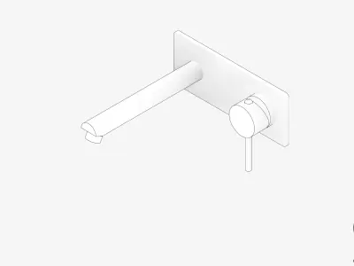 Wall Mixer Set - Luxury - Pin Low-poly 3D model