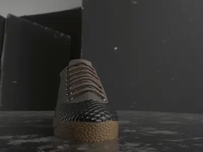 Modern Stylish Sneakers Low-poly 3D model