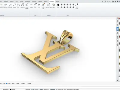 Louis Vuitton Pendant 3D print model
