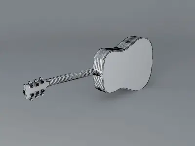 Gibson Dreadnought Acoustic guitar Free 3D model