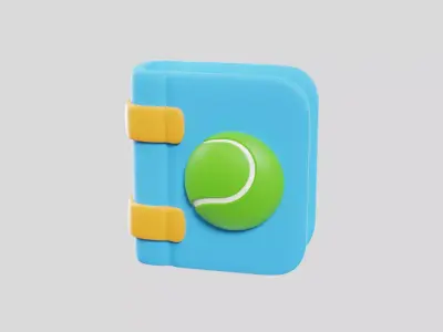 Tennis Notebook 3D model