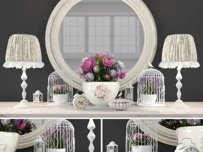 Decorative set-24 Low-poly 3D model