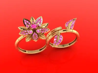 flawer ring 3D print model