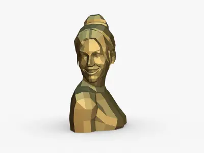 Girl head 3D print model