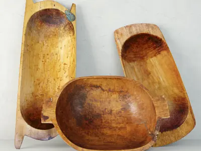 Antique Dough Bowls Collection
