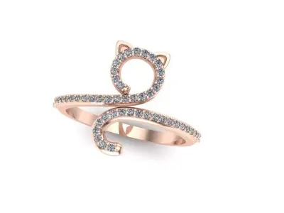 cat ring 3D print model