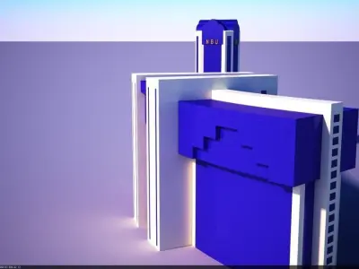 NBU National Bank Uzbekistan 3D model