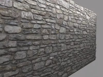 Masonry Stone Wall 2 Low-poly 3D model