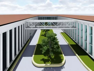 CULTURAL CENTER AND THEATER 3D model 3D model