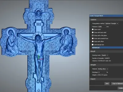 christ on the cross with mary 3D print model