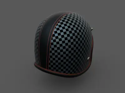 Helmet racer Generic sport scifi human 3d model  Low-poly 3D model