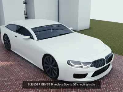 BLENDER EEVEE Brandless 20 car collection volume 2 3D Model Pack