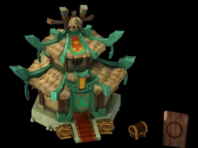 gAME Civilian Architecture - Thatched Cottage 3D model