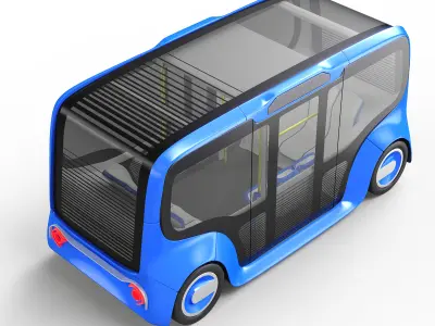Autonomous Electric Minibus 3D model