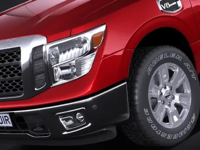 Nissan Titan Single Cab Chrome 2017 3D model
