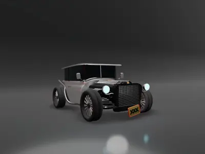 Car automobile Low-poly 3D model