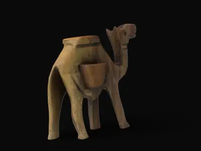 Wooden camel 3D model