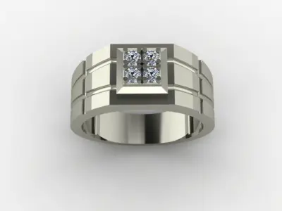 man ring 3D print model 9