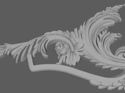 Central decor ornament for furniture 3D model 827