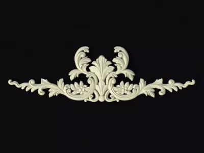 Central decor ornament for furniture 3D model 895