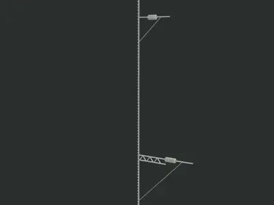 Sci-Fi Antenna Set Low-poly 3D model