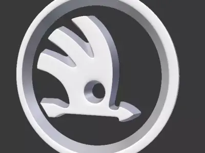 Skoda auto logo 3D model