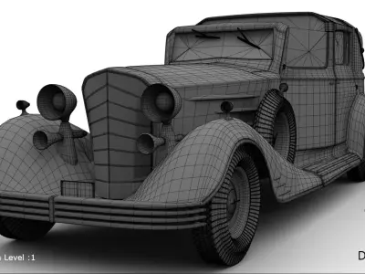 1938 Cadillac V16 - Vintage 3D Car Model 3D model