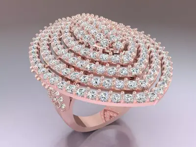 Diamond Ring - Womens Rings - N5192 3D print model