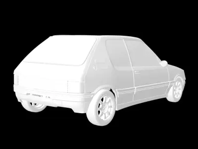 Peugeot 205 GTI 3D print model