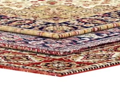 Carpets rug with ornate design Low-poly 3D model
