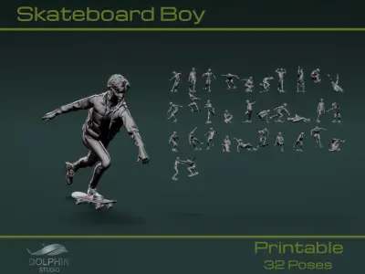 Skateboard Boy 3D model