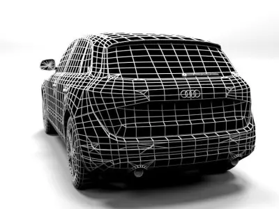 AUDI Q5 2009 LOWPOLY Low-poly 3D model