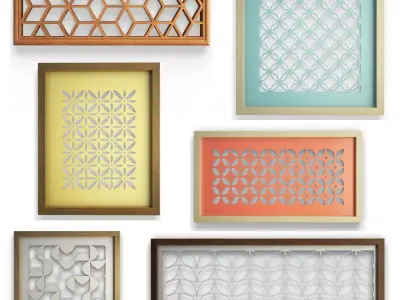 6 Openwork Wall Decoration 3D model