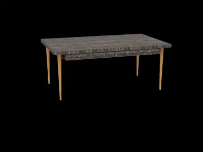 Office Table Big Free low-poly 3D model