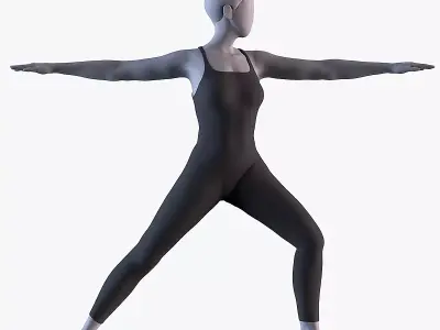 Warrior II - Yoga Essence 3D print model